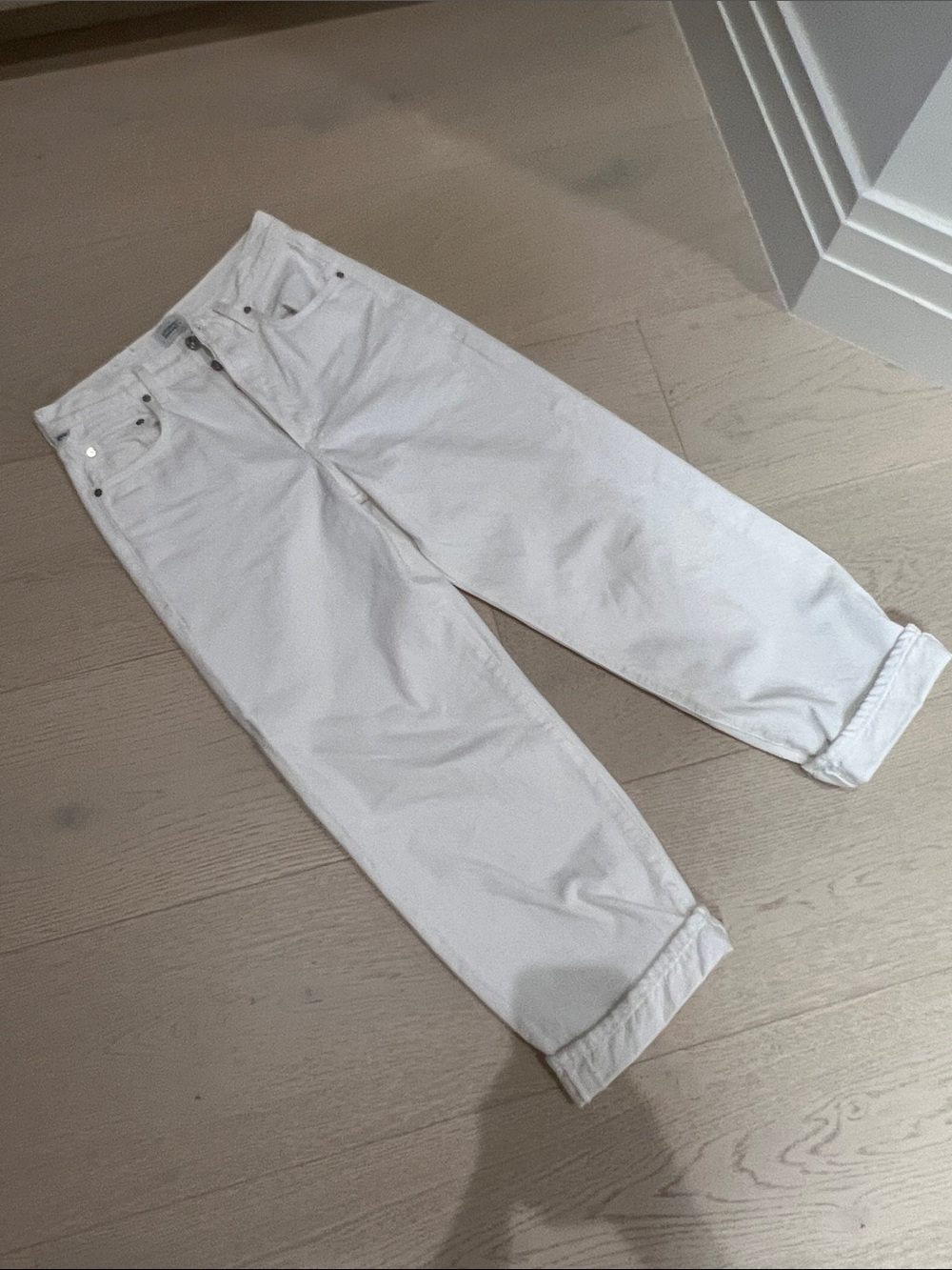 Citizens Of Humanity White Wide Leg Jeans